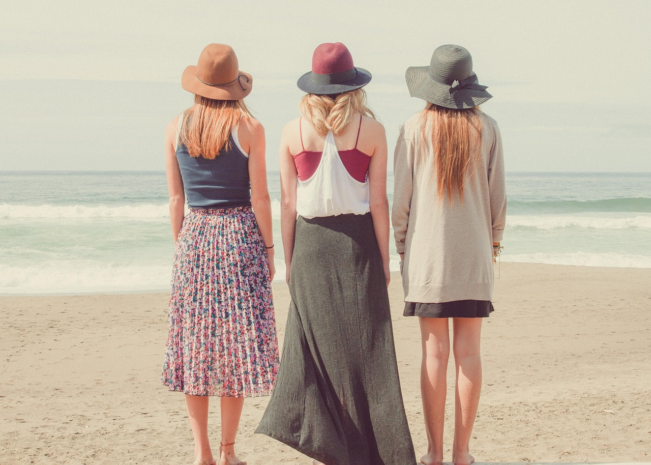 3 women on the beach